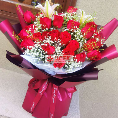 赣州30朵红玫瑰百合，做你余生故事里的人