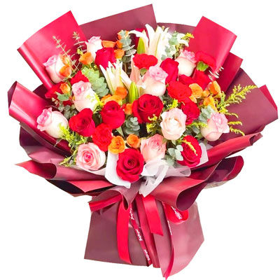 赣州22朵玫瑰百合，追求真爱幸福